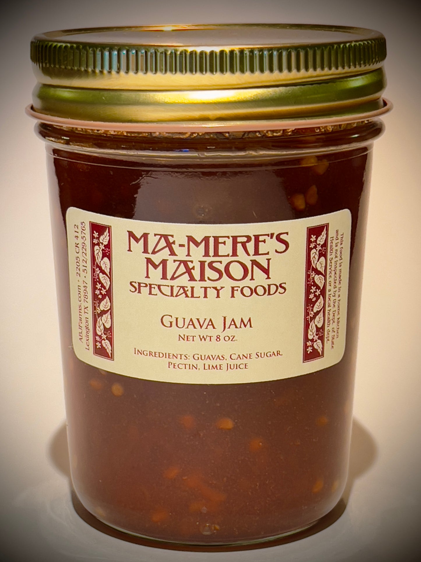 Guava Jam - net weight 8.0 ounces