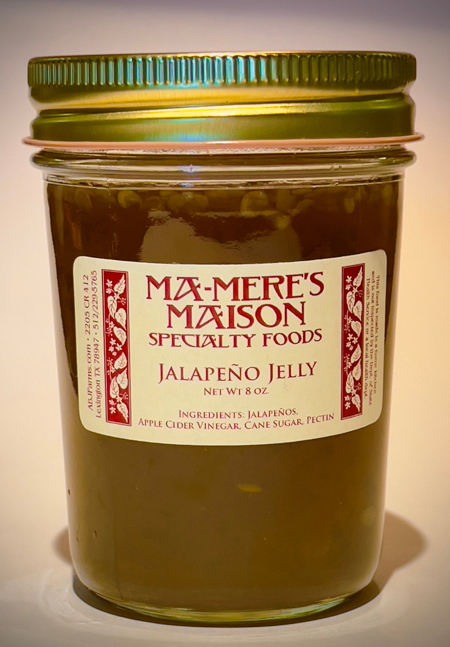 Jalapeño Jelly - net weight 8.0 ounces