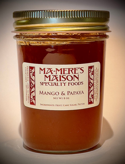 Mango & Papaya Jam - net weight 8.0 ounces